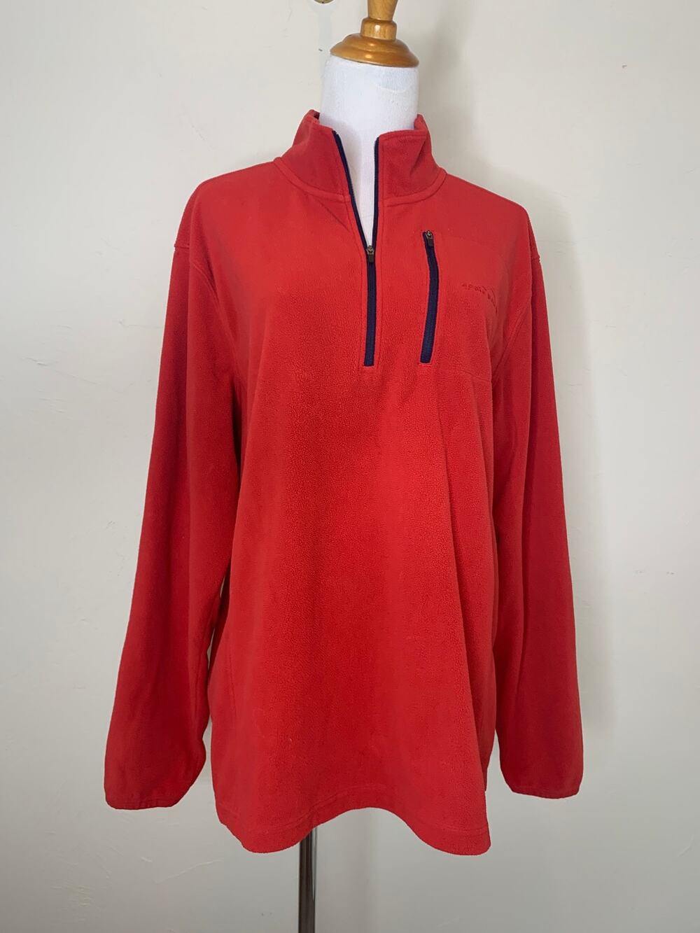 Eddie Bauer Red Fleece Pullover Shirt Sz Large Athleisure Gorpcore